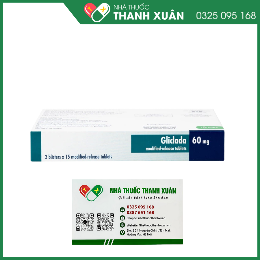 Gliclada 60mg trị đái tháo đường